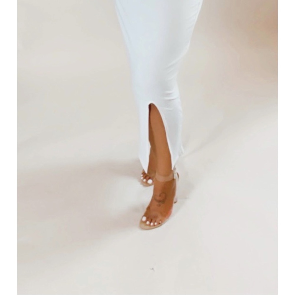 Semi-Annual Sale|Soft White Ribbed Dress|New - Picture 2 of 5